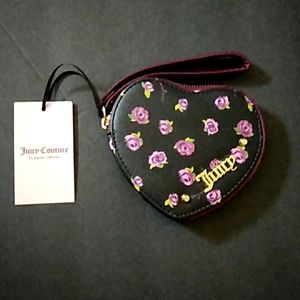Juicy Couture Heart Floral Wristlet